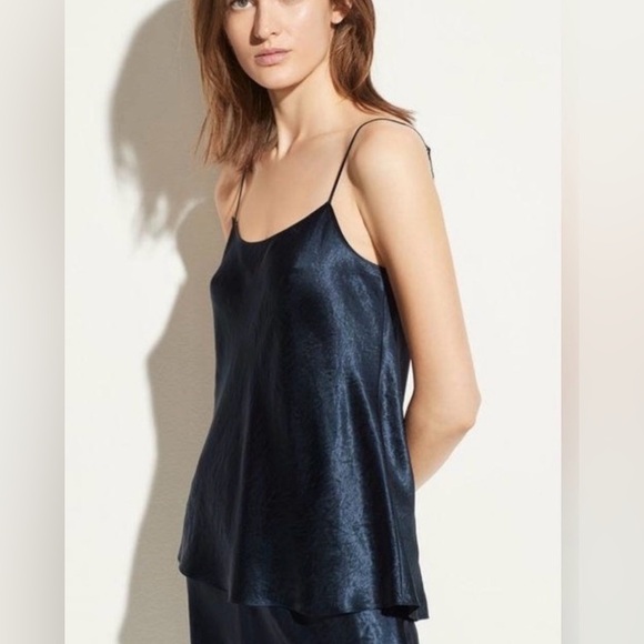 Vince Tops - Vince Satin Cami – Coastal Midnight Blue – Size M – NWOT Minimalist Luxe Top